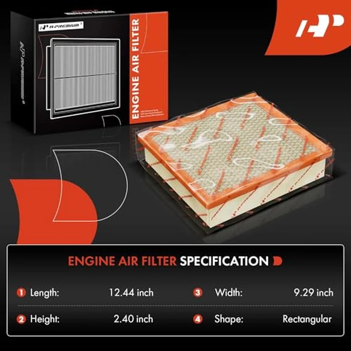 A-Premium Engine Air Filter Compatible with Lexus GX460 & Toyota 4Runner, FJ Cruiser, 2010-2023, 4.0L 4.6L, Flexible Panel, 12,000 Miles Filter Protection, Replace# 1780138051 by A-Premium - Image 2