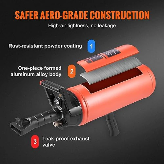 VEVOR Tire Seater, 2.4 Gal/9 L Air Tire Blaster, 150 PSI Handheld Portable Tire Inflator Tool, 87-116 PSI Operating Pressure for Tractor Truck ATV Car and Automobile Repair by VEVOR - Image 4