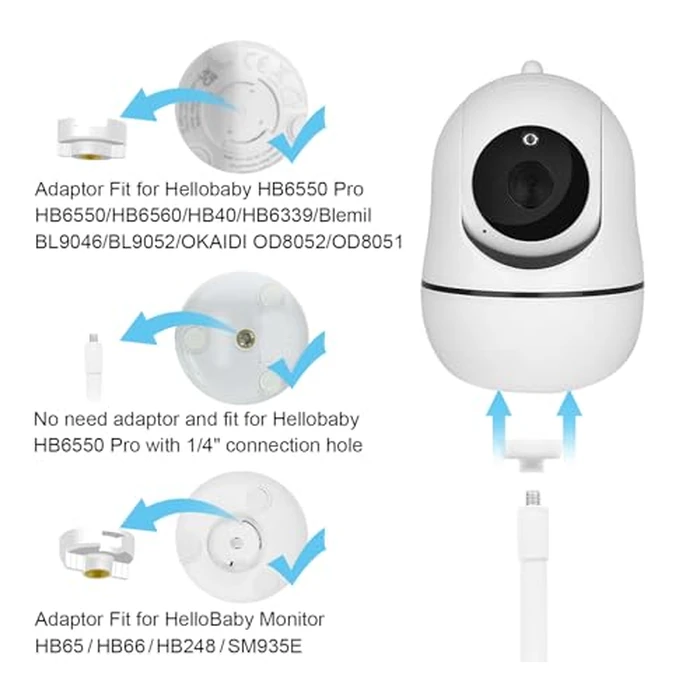 AISVAN Adjustable Height Baby Monitor Floor Stand Holder for Hellobaby HB6560/HB6550 HB65/HB66/HB248 Baby Monitor and Also Compatible with The Nanit Pro Smart Monitor & Flex Stand by AISVAN - Image 2