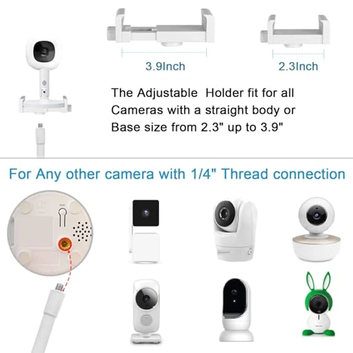 AISVAN Adjustable Height Baby Monitor Floor Stand Holder for Hellobaby HB6560/HB6550 HB65/HB66/HB248 Baby Monitor and Also Compatible with The Nanit Pro Smart Monitor & Flex Stand by AISVAN - Image 3
