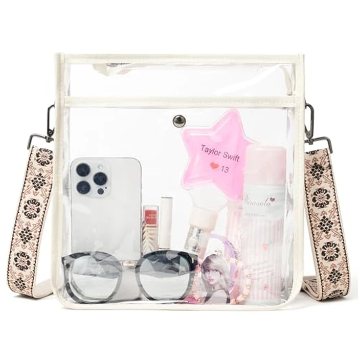 Bluome Clear Bag for Stadium Events 12x12x6, Clear Purses Stadium Bag Crossbody Purses for Concerts Football Games Travel by Bluome - Used - Acceptable condition