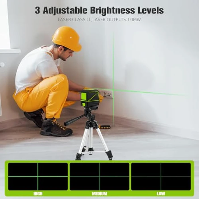 Laser Level with Tripod, 100 feet Green Cross Line Self Rotary Leveling Laser Level, Vertical and Horizontal Line, Rotatable 360 Degree, Manual Self leveling and Pulse Mode,IP54 Waterproof & Battery by KOXOBET - Image 5