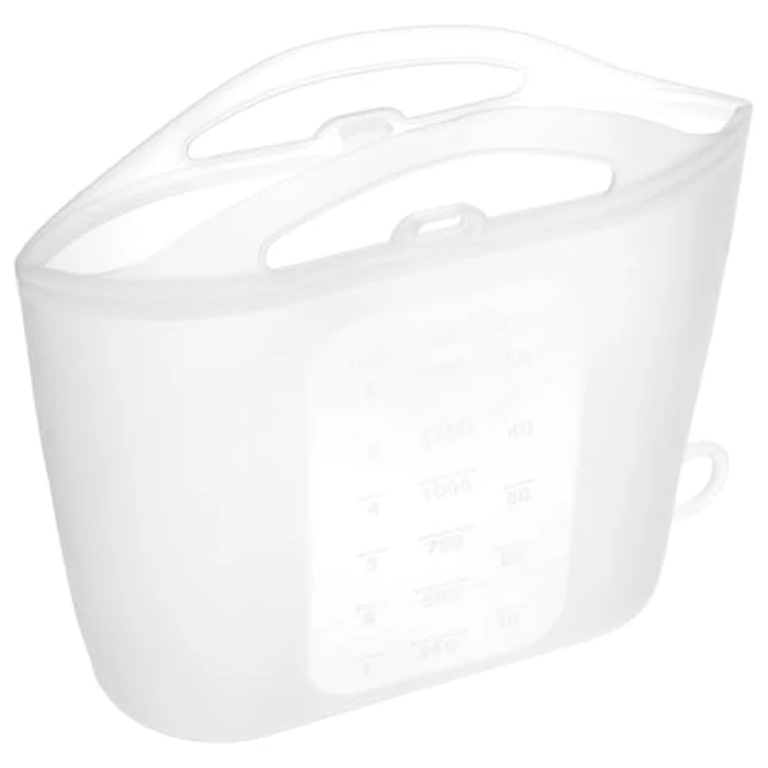 TEHAUX Reusable Silicone Food Storage Bag 9.05 x 7.08 x 2.75 in - Leakproof Microwave Steam Bag for Quick Reheating & Fresh Keeping - for Fruits, Vegetables, Milk, Baby Food, Refrigerator Kitchen Use by TEHAUX - Image 1