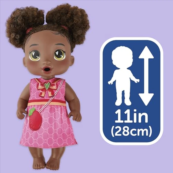 Baby Alive Bubbly Tea Party Berry Boo Doll with Teapot Accessories, Black Hair, 11 Inches, Toys for 3 Year Old Girls and Boys & Up by Baby Alive - Image 7