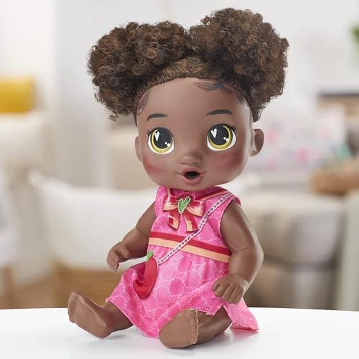 Baby Alive Bubbly Tea Party Berry Boo Doll with Teapot Accessories, Black Hair, 11 Inches, Toys for 3 Year Old Girls and Boys & Up by Baby Alive - Image 9