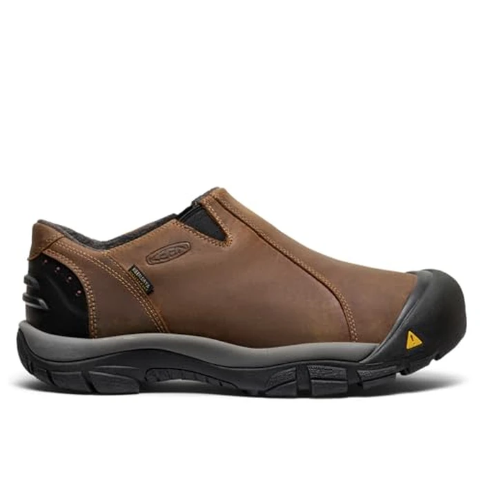 KEEN Men's Brixen Waterproof Slip On Mules, Slate Black/Madder Brown, 10 Wide by KEEN - Image 2