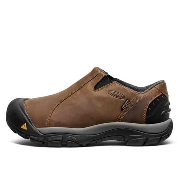 KEEN Men's Brixen Waterproof Slip On Mules, Slate Black/Madder Brown, 10 Wide by KEEN - Image 3