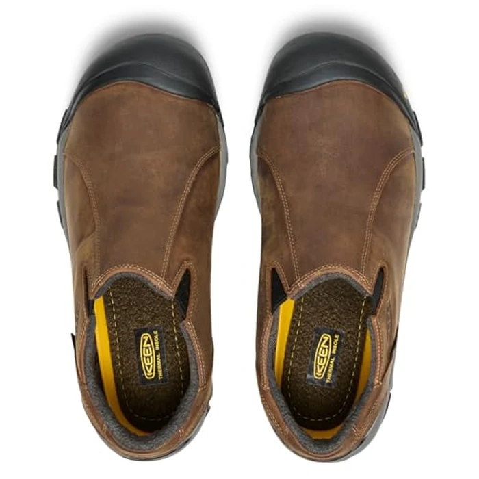 KEEN Men's Brixen Waterproof Slip On Mules, Slate Black/Madder Brown, 10 Wide by KEEN - Image 5