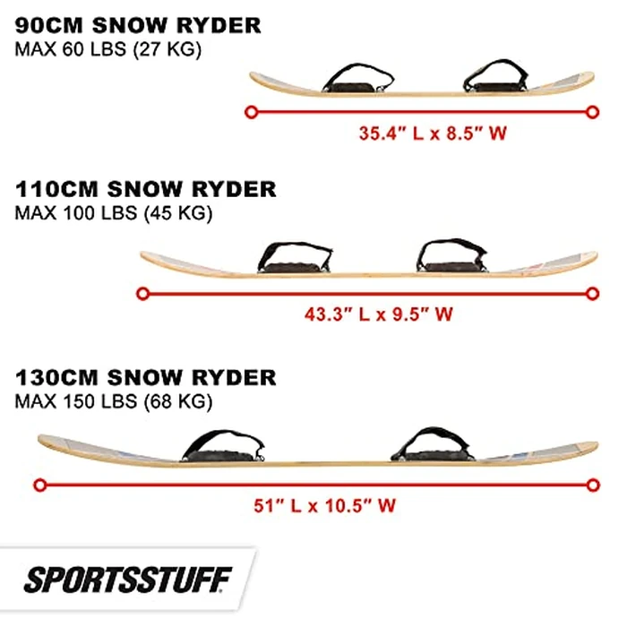 SportsStuff Snow Ryder PRO Hardwood Snowboard, Beginner's Wood Snowboard, Multiple Sizes/Colors by Sportsstuff - Image 6