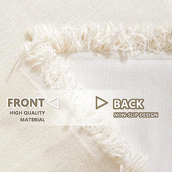 MYSKY HOME Couch Cover for Pets, Beige Couch Covers for 2 Cushion Couch Sofa, Sofa Slipcover Sectional L Shape Chenille Covers for Pets, Throw Couch for Dogs, Kids,71" X118" by MYSKY HOME - Image 5