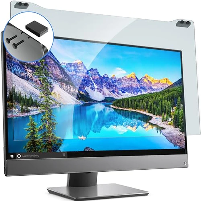 ZYY Anti Blue Light Screen Protector for 28 Inch Monitor (Diagonal), Desktop UV Screen Protector, Hanging Type Computer Screen Blue Light Blocker PC Filter (W 25 x H 14 9/16) for Eye Strain by ZYY - Image 1