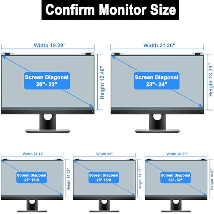 ZYY Anti Blue Light Screen Protector for 28 Inch Monitor (Diagonal), Desktop UV Screen Protector, Hanging Type Computer Screen Blue Light Blocker PC Filter (W 25 x H 14 9/16) for Eye Strain by ZYY - Image 2