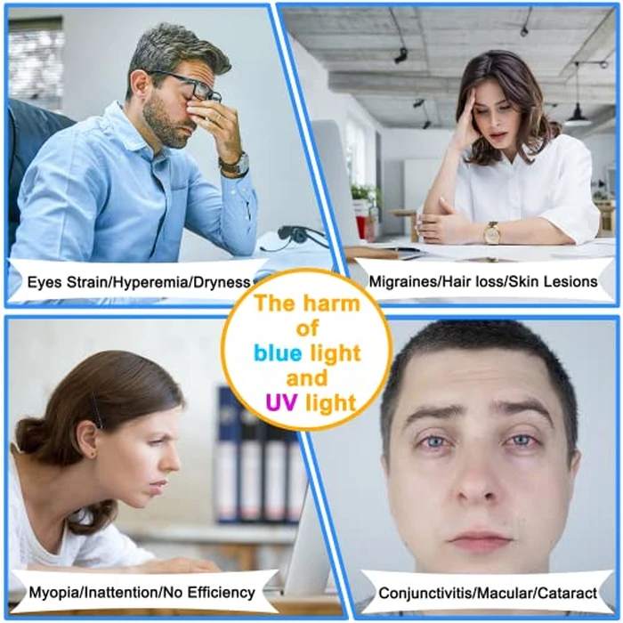 ZYY Anti Blue Light Screen Protector for 28 Inch Monitor (Diagonal), Desktop UV Screen Protector, Hanging Type Computer Screen Blue Light Blocker PC Filter (W 25 x H 14 9/16) for Eye Strain by ZYY - Image 4