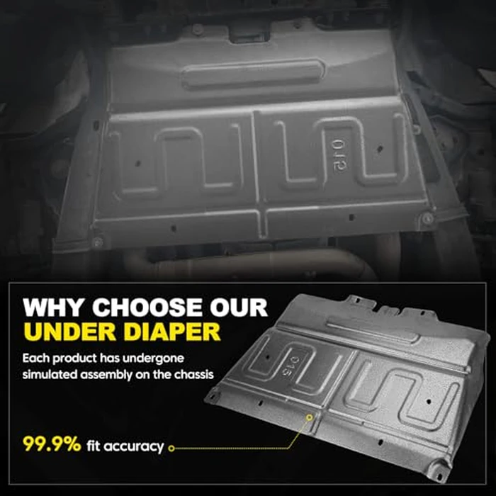 YEHERIT Upgrade Manganese Steel Splash Panel Shield Under Diaper Gas Motor Compatible with 2015-2024 Ford F150 with Gasoline Engine, Underbody Panel Not Fit Raptor Model/3.0L Diesel,ML3Z-7222-D by YEHERIT - Image 5