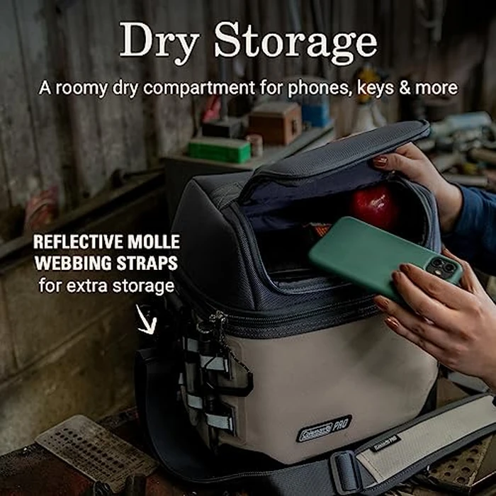 Coleman Pro 16-Can Premium Soft Cooler Lunchbox, Fully Insulated Lid & Body Stays Cold up to 30 Hours, Great for Camping, Tailgating, Parties, Sports, Concerts, Lunches & More by Coleman - Image 3