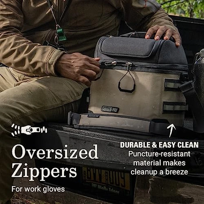 Coleman Pro 16-Can Premium Soft Cooler Lunchbox, Fully Insulated Lid & Body Stays Cold up to 30 Hours, Great for Camping, Tailgating, Parties, Sports, Concerts, Lunches & More by Coleman - Image 6