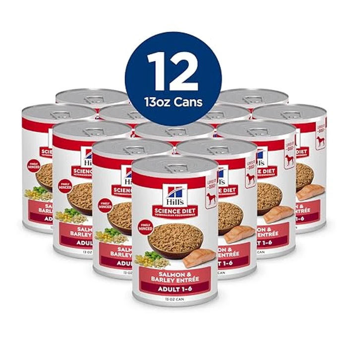 Hill's Science Diet Adult Salmon & Barley Entree Dog Food 12 x 370 g Can by Hill's Science Diet - Image 2