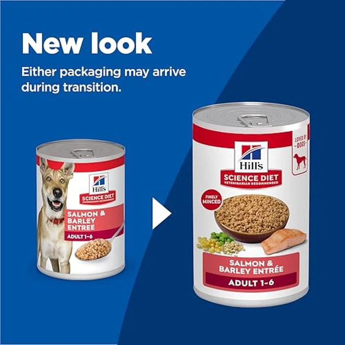 Hill's Science Diet Adult Salmon & Barley Entree Dog Food 12 x 370 g Can by Hill's Science Diet - Image 6