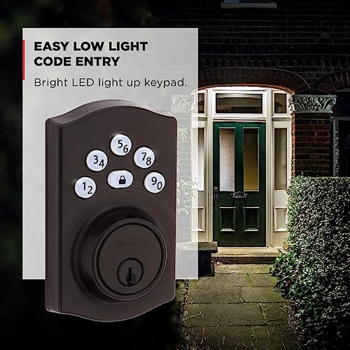 Kwikset Powerbolt 240 5-Button Keypad Venetian Bronze Traditional Electronic Deadbolt Door Lock, Featuring Convenient keyless Entry, Customizable User Codes and auto Locking by Kwikset - Image 7