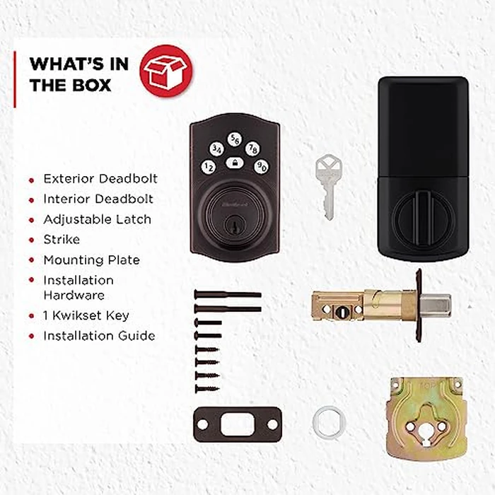 Kwikset Powerbolt 240 5-Button Keypad Venetian Bronze Traditional Electronic Deadbolt Door Lock, Featuring Convenient keyless Entry, Customizable User Codes and auto Locking by Kwikset - Image 8
