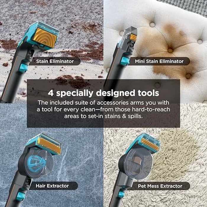 Shark StainStriker HairPro Pet, Portable Spot, Stain, & Odour Eliminator for Carpets, Area Rugs, Upholstery, Cars, with Bonus Accessories and Cleaning Solutions, Perfect for Pets, Copper, PX251C by Shark - Image 3