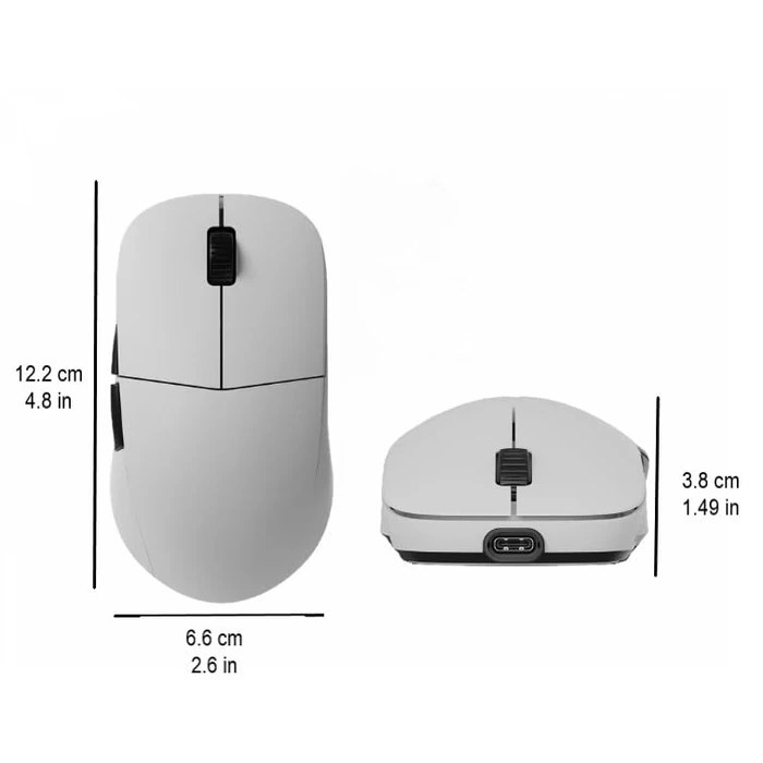 End Game Gear XM2w 4k v2 Wireless Gaming Mouse - Lightweight 61.5g, Right-Handed, 2.4 GHz/USB-C, PixArt PAW3950 U Optical Sensor, 30K DPI, 4K Dongle Included, White by End Game Gear - Image 4