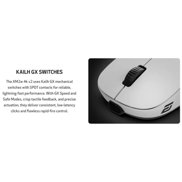 End Game Gear XM2w 4k v2 Wireless Gaming Mouse - Lightweight 61.5g, Right-Handed, 2.4 GHz/USB-C, PixArt PAW3950 U Optical Sensor, 30K DPI, 4K Dongle Included, White by End Game Gear - Image 5