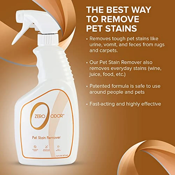 Zero Odor - Pet Stain Remover & Odor Eliminator - Permanently Remove Stain & Odor with Patented Technology Best for Carpet, Furniture, Floors, Pet Bed- Look and Smell Great, 16oz (Over 400 Sprays) by Zero Odor - Image 6