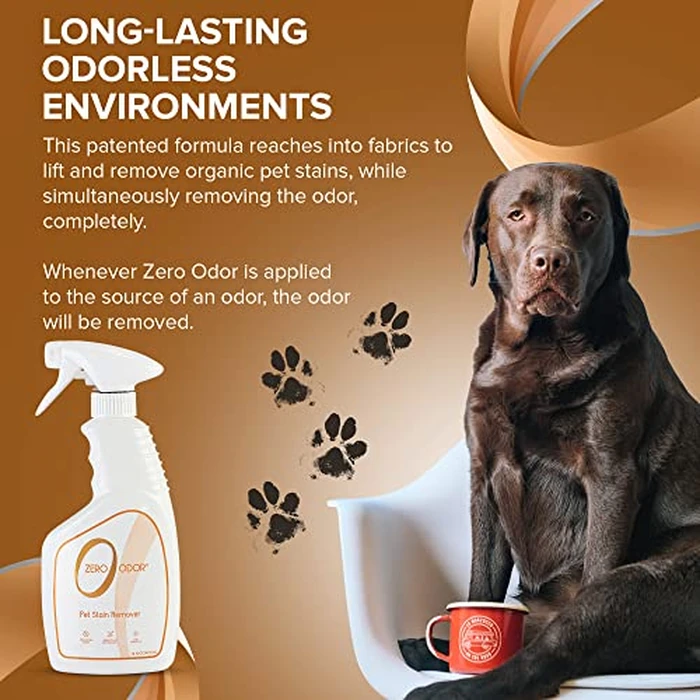 Zero Odor - Pet Stain Remover & Odor Eliminator - Permanently Remove Stain & Odor with Patented Technology Best for Carpet, Furniture, Floors, Pet Bed- Look and Smell Great, 16oz (Over 400 Sprays) by Zero Odor - Image 7