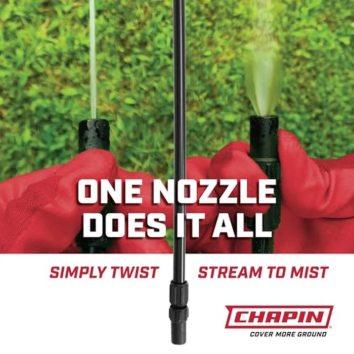 Chapin 20024 Pump Sprayer, 2‑Gallon, Lawn & Garden, Translucent Poly Tank, Funnel‑Top, SureSpray, Adjustable Cone Nozzle & 34" Hose for Fertilizer, Weed & Pest Application, Pack of 2 by Chapin International - Image 2