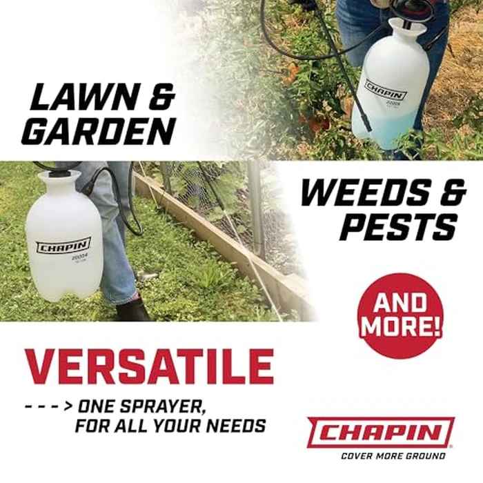 Chapin 20024 Pump Sprayer, 2‑Gallon, Lawn & Garden, Translucent Poly Tank, Funnel‑Top, SureSpray, Adjustable Cone Nozzle & 34" Hose for Fertilizer, Weed & Pest Application, Pack of 2 by Chapin International - Image 6