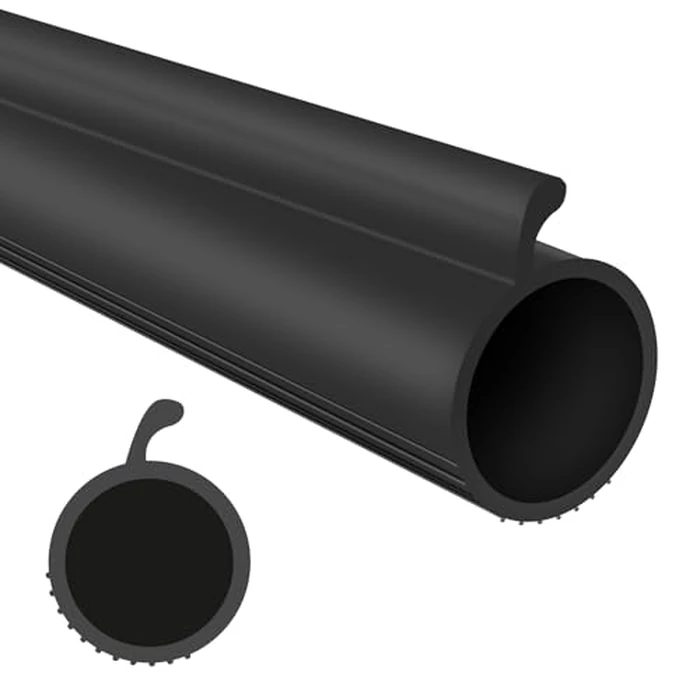 Taaizau Garage Door Bottom 0.19" P-Bulb Seal Strip, Replacement Rubber Weather Stripping, for Single Slot Overhead Door Weatherproof & Buffering (118''L, Black) by Taaizau - Used - Like New condition - US$13.88