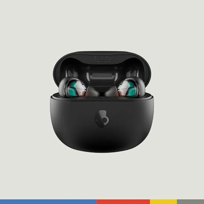 Skullcandy Rail Wireless Earbuds, Bluetooth Headphones, Noise Isolating Fit, Up to 42 Hours Battery, IP55 Sweat and Water Resistant, Microphone for iPhone Android - True Black by Skullcandy - Image 2