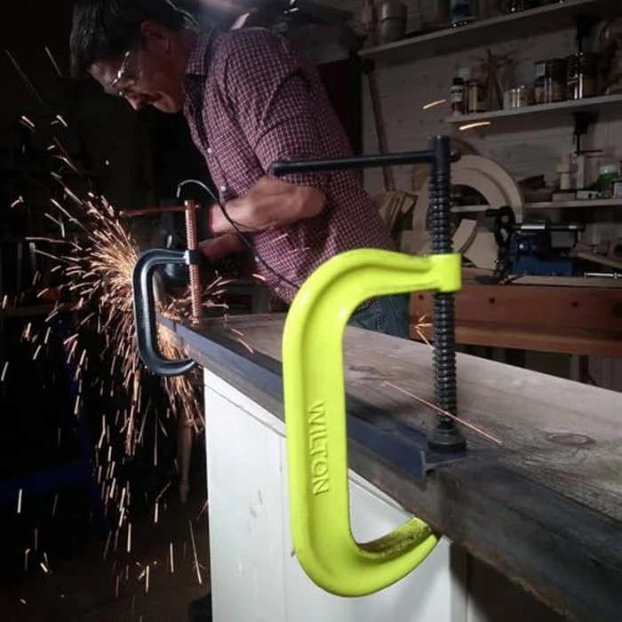 Wilton Hi-Vis C-Clamp, 4-1/4" Opening, 3-1/4" Throat, 6200 Lbs. Clamping Force (Model 404-SF) by Wilton - Image 3