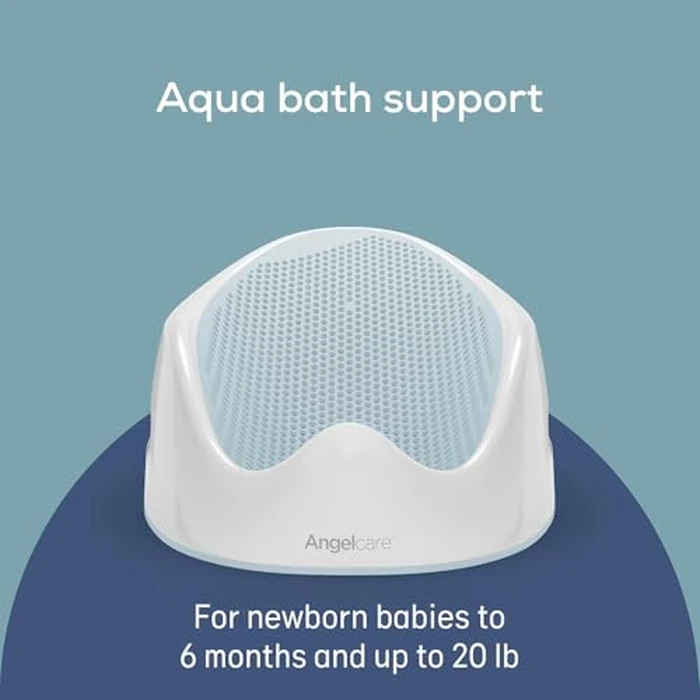 Angelcare Baby Bath Support, Aqua, for babies less than 6 months of age, Made in Canada by Angelcare - Image 3