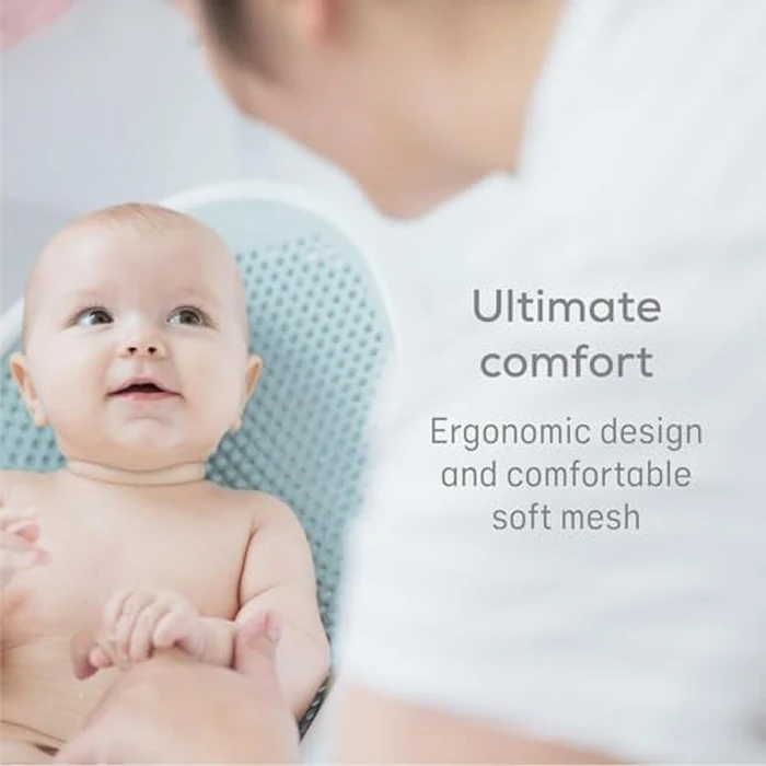 Angelcare Baby Bath Support, Aqua, for babies less than 6 months of age, Made in Canada by Angelcare - Image 5