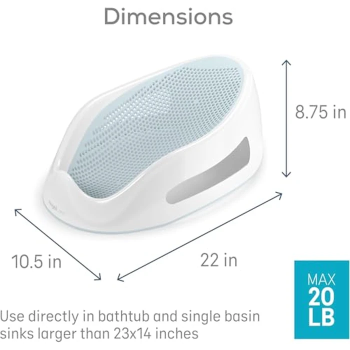 Angelcare Baby Bath Support, Aqua, for babies less than 6 months of age, Made in Canada by Angelcare - Image 7