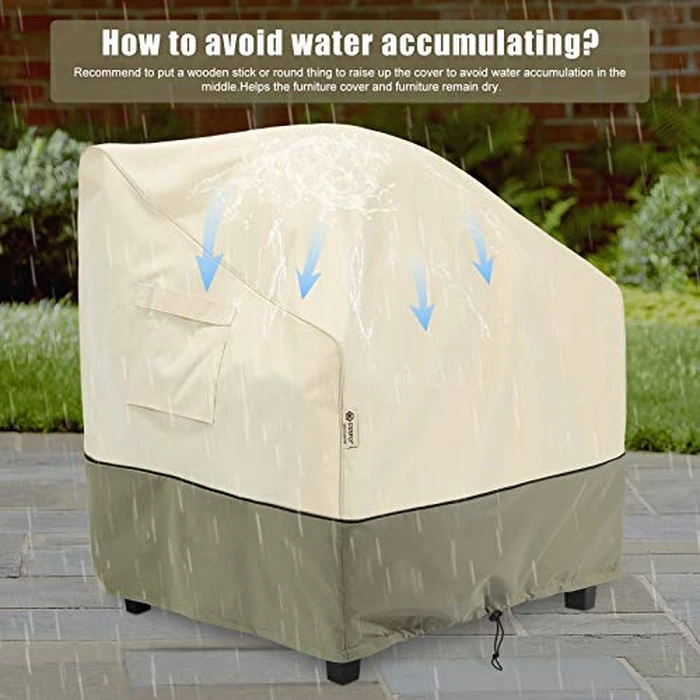 COSFLY Outdoor Furniture Patio Chair Covers Waterproof, Lounge Deep Seat Cover, Lawn Furnitures Covers Fits up to 32W x 37D x 36H inches(2 Pack) by COSFLY - Image 3