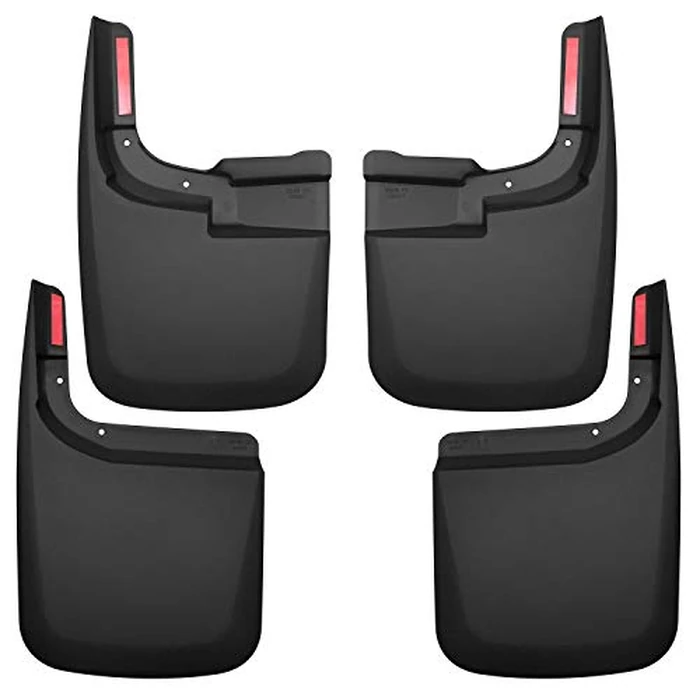 Husky Liners Custom Mud Guards | Fits 2017-2026 Ford F-250 & F-350 w/Single Rear Wheels & w/o OEM Fender Flares | Rear Set, 2-pc Black - 58466 by Husky Liners - Image 1