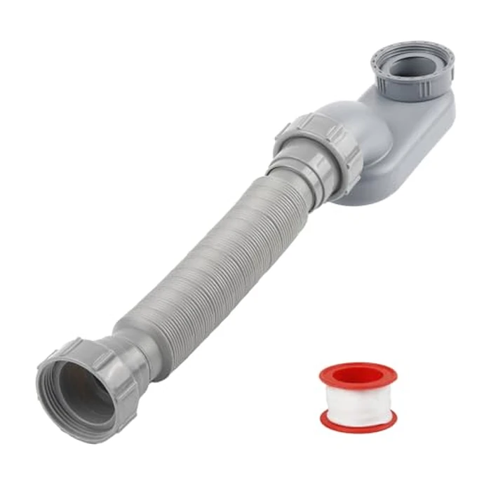 Low Profile 1 1/2 P Trap, Low Profile Shower Drain,Flat P Trap Freestanding Tub Drain for Bath Fit for Bath RV Bathtub by EIKLIM - Used - Like New condition