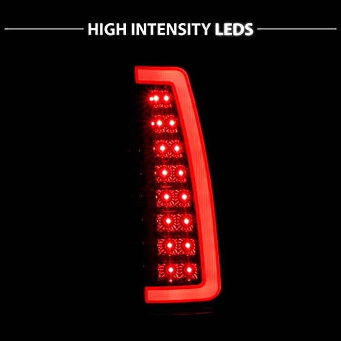 AmeriLite for 1988-1999 Chevy GMC C/K Truck Blazer Fullsize Tahoe Suburban Yukon Escalade C-Type LED Tube Dark Black Tail Lights Set - Passenger and Driver Side by AmeriLite - Image 8