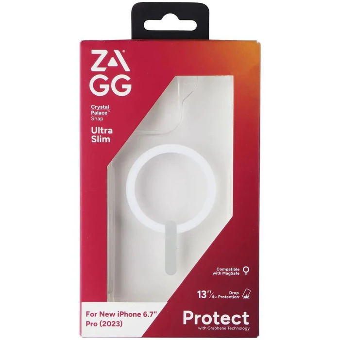 Zagg Crystal Palace Protect Case for MagSafe for iPhone 15 Pro Max - Clear by Zagg - Refurbished - Brand New condition - US$13.43