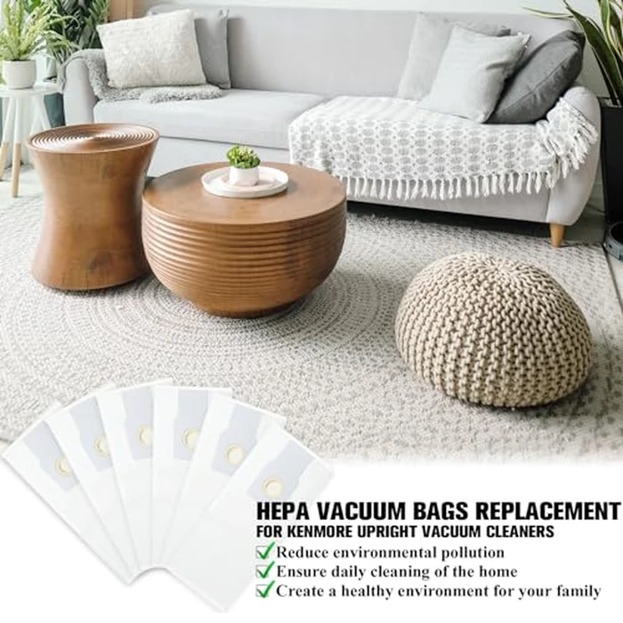 53294 Type O HEPA Cloth Vacuum Bags Replacement for Kenmore Upright Vacuum Cleaners, 12 Pack by Funmit - Image 7