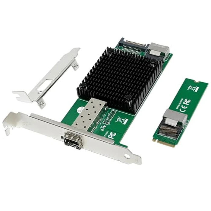 10 Gigabit M.2 to RJ45 SFP+ NIC, with Intel 82599(X520-DA1) Controller PCIe X4 Network Card,10gb RJ45 Ethernet Card Industrial Adapter with SFF-8087 Cable/Low Profile Bracket Support PXE&UEFI by ULANSeN - Image 2