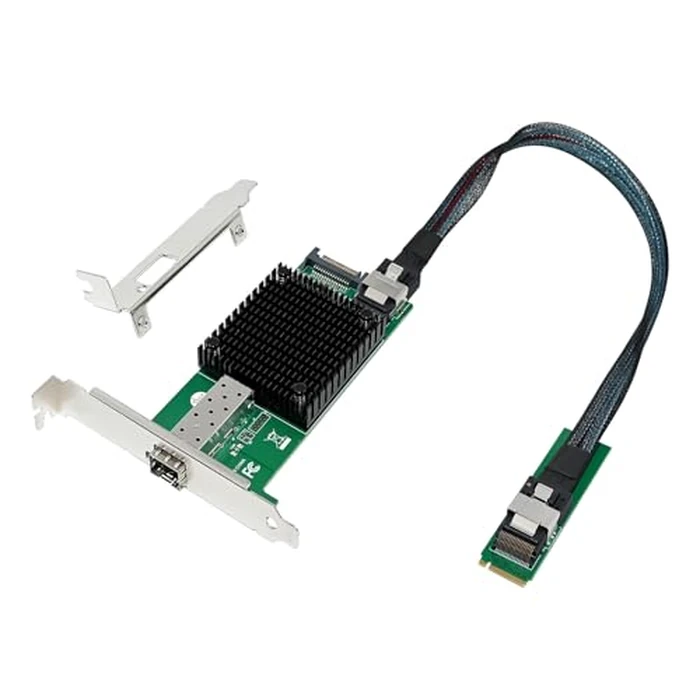 10 Gigabit M.2 to RJ45 SFP+ NIC, with Intel 82599(X520-DA1) Controller PCIe X4 Network Card,10gb RJ45 Ethernet Card Industrial Adapter with SFF-8087 Cable/Low Profile Bracket Support PXE&UEFI by ULANSeN - Image 6