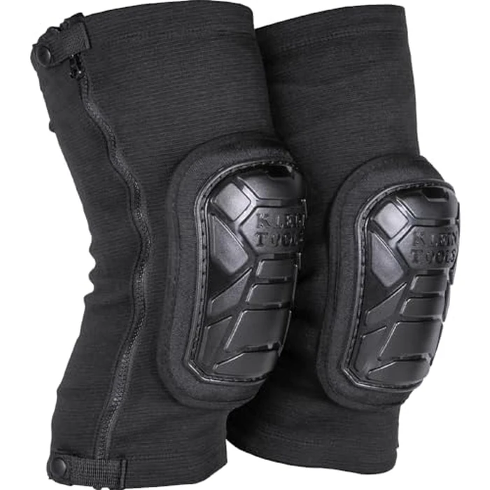 Klein Tools 60630 Tough-Flex Knee Sleeves for Work, Construction, Low-Profile Sleeve with Zipper, Gel-Like Foam, Black, L/XL by KLEIN TOOLS - Used - Like New condition - US$28.02