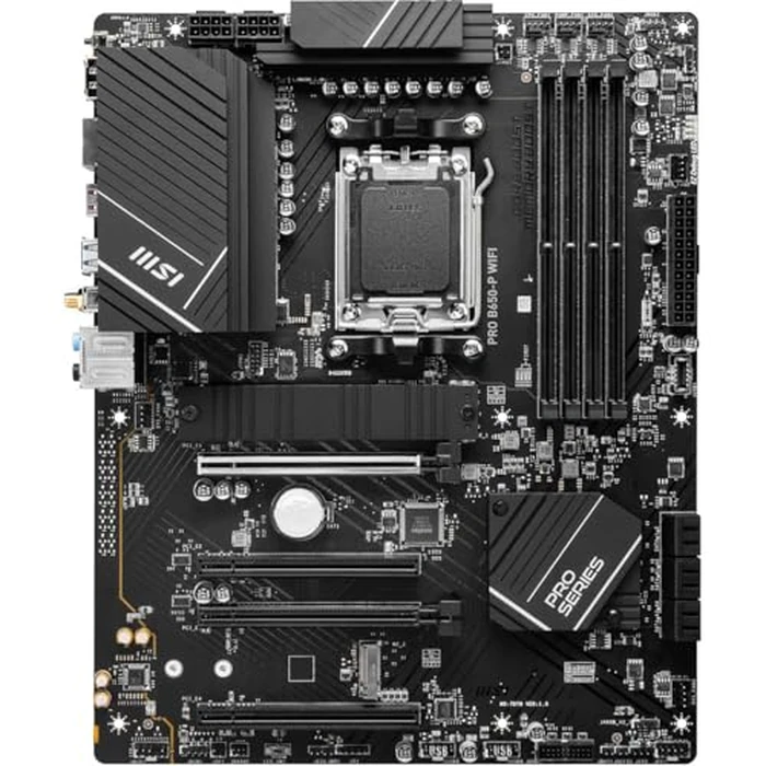 MSI PRO B650-P WiFi ProSeries Motherboard (AMD AM5, ATX, DDR5, PCIe 4.0, M.2, SATA 6Gb/s, USB 3.2 Gen 2, HDMI/DP, Wi-Fi 6E, AMD Ryzen 7000 Series Desktop Processors) by MSI - Image 2