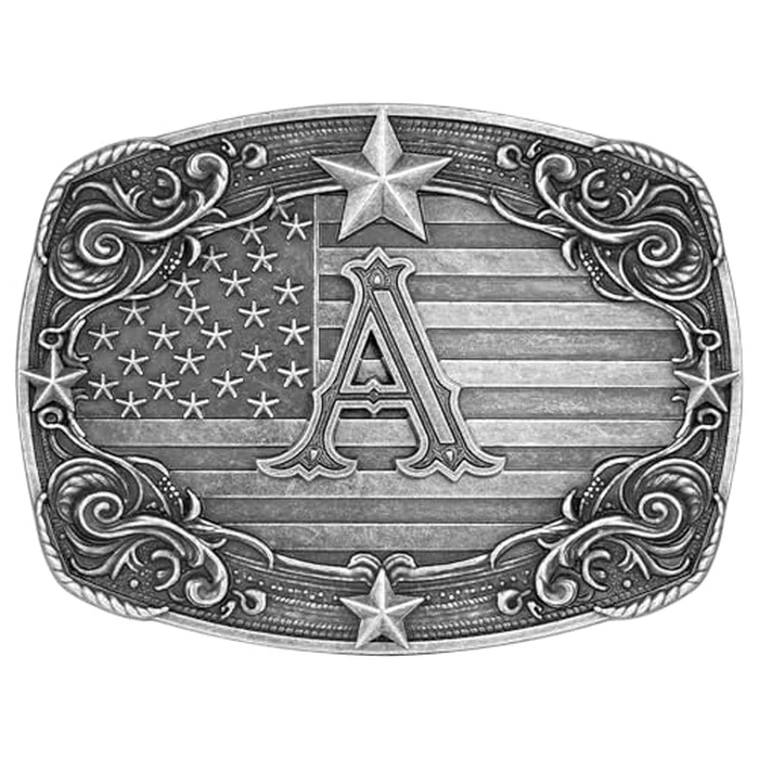Absbolo Western Belt Buckle Men Initial Letter ABCDJRM to Z Silver Cowboy Belt Buckles for Women by Absbolo - Used - Like New condition