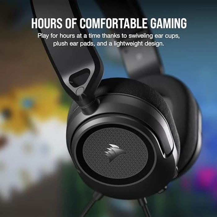 CORSAIR HS35 Surround v2 Multiplatform Wired Gaming Headset - Dolby 7.1 - Flexible Omni-Directional Microphone - Universal 3.5mm Connection - PC, Mac, PS5, PS4, Xbox, Nintendo Switch, Mobile - Carbon by Corsair - Image 9