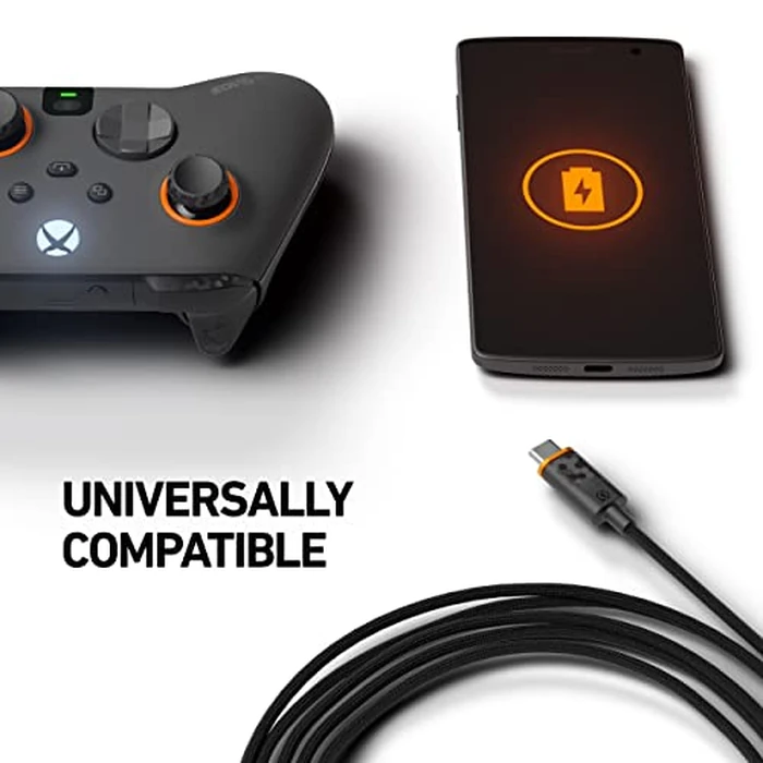 SCUF Braided USB-C Cable - 10 Feet / 3.6 Meters USB Type C Connection and Charging for Xbox Controllers, PS5 Controllers, and Smart Phones - Black by SCUF - Image 2